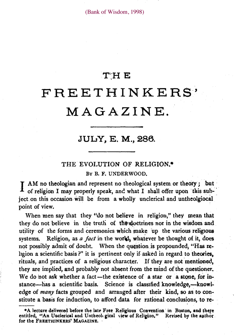 The Freethinker's Magazine - Set 2